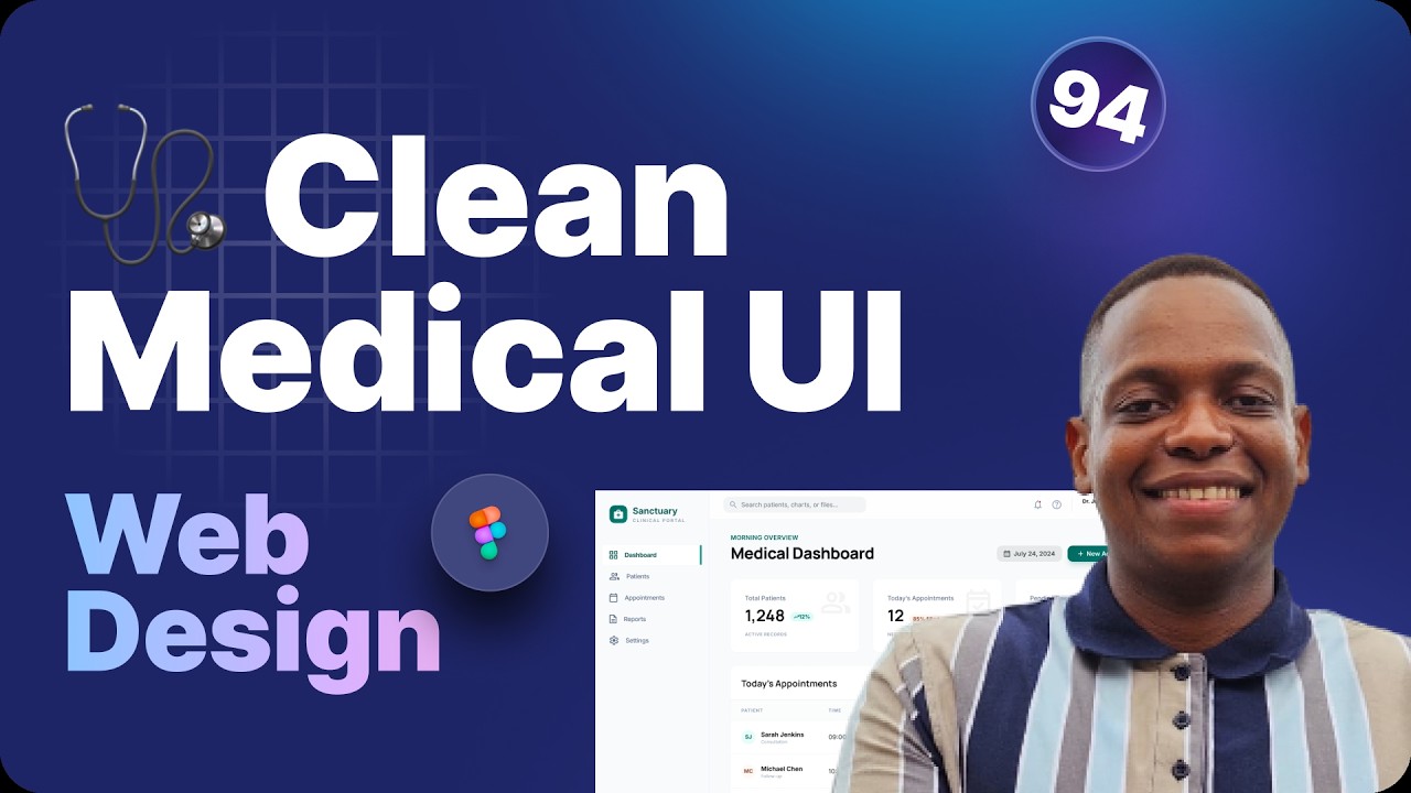 Minimalist Medical Dashboard UI Design in Figma, Clean Healthcare UX Case Study