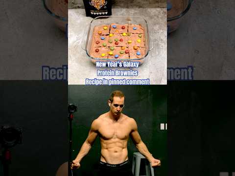 New Year’s Galaxy Protein Brownies #shorts #2024 #recipe