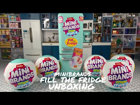 Let’s Unbox the NEW MiniBrands Fill the Fridge Refrigerator and capsules!