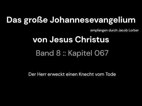 Das große Johannesevangelium Band 08 Kapitel 67 Jesus Christus durch Jakob Lorber