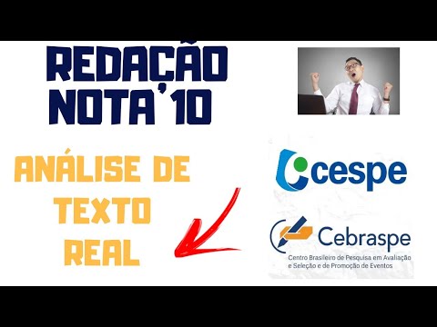 CESPE 2020: Análise de REDAÇÃO com NOTA 10 em conteúdo