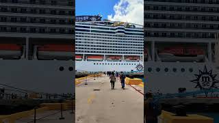 The NEW MSC World America in the Costa Maya port #mscworldamerica #cruiseship #shorts
