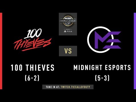 100 Thieves vs Midnight Esports | CWL Pro League 2019 | Cross-Division | Week 6 | Day 2