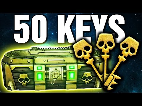Opening the Golden Chest with 50 Gold Skeleton Keys in Borderlands 2 #XBoxOne Video