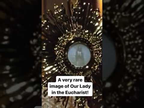 Very rare image of Our Lady in the Eucharist #Catholic #VirginMary #Eucharist #DivineMercy #Religion