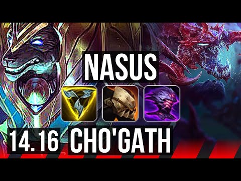 NASUS vs CHO'GATH (TOP) | Rank 3 Nasus, 600+ games | NA Challenger | 14.16