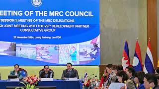 CEO Anoulak Kittikhoun deliver his remark in the 31st MRC Council Meeting
