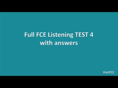 Full FCE Listening Test 4 with answers
