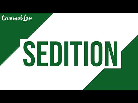 [Article 139] Sedition; Criminal Law Discussion