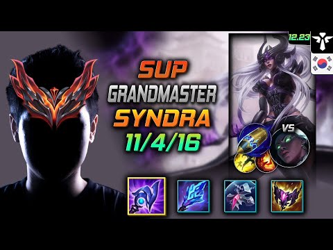 GrandMaster Support Syndra Build Luden's Tempest First Strike - LOL KR 12.23