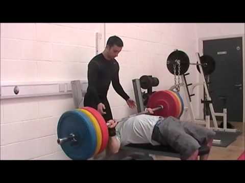 142.5kg Bench Press at 66kg bodyweight - Simon Boulter