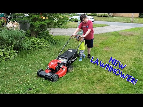 Kids and lawnmowers - New Craftsman M260 Lawn mower!  Lawnmower Boy #3