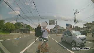 【 車載カメラ】こら！外人さん！自転車は2段階右折しろよ！