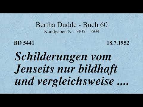 BD 5441 - SCHILDERUNGEN VOM JENSEITS NUR BILDHAFT UND VERGLEICHSWEISE ....