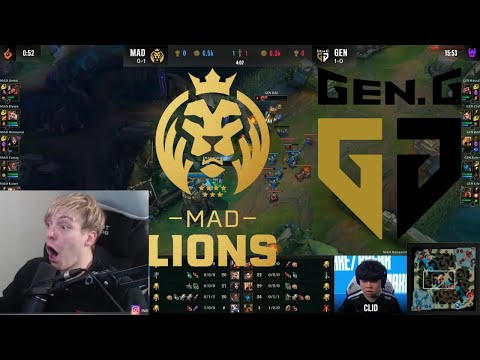 LS Reacts To MadLions Getting Kills In Every Lane In Under 30 Seconds - MAD vs GENG