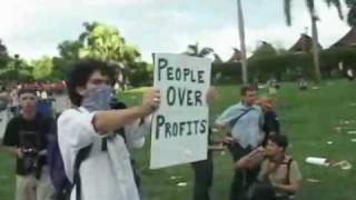 Police surround peaceful demonstration using tazer and rubber bullets