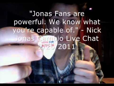 NICK JONAS SINGING - CAMBIO LIVE CHAT - VOTE FOR HIM FOR THE KCA !!!!