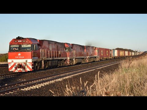 3AM5 Horn Happy Pacific National Intermodal - 3 Ghan Locos 11/06/25