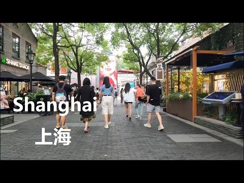 Huaihai｜Xintiandi｜Wukang Road base｜4K Shanghai caminhando｜Huangpu Xuhui Street