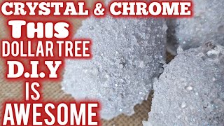 😍 CRYSTAL & CHROME! The BRAND NEW DOLLAR TREE DIY that BLEW ME AWAY!