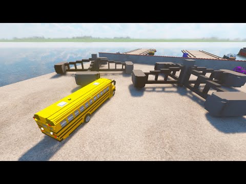 Double Large Spinner vs Cars | Teardown Gameplay