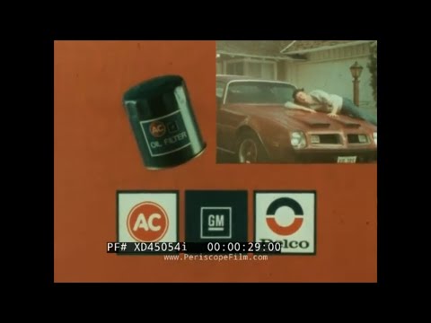 1970s AC DELCO TV COMMERCIALS  AC OIL FILTERS AND AC SPARKPLUGS   GENERAL MOTORS XD45054i