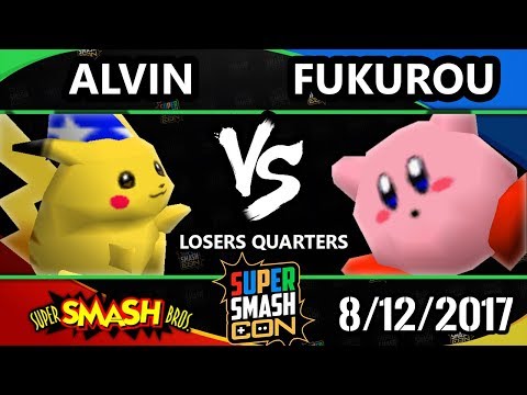 Smash Con 2017 Smash 64 - Alvin (Pikachu) Vs. Fukurou (Kirby) Super Smash Bros. LQ