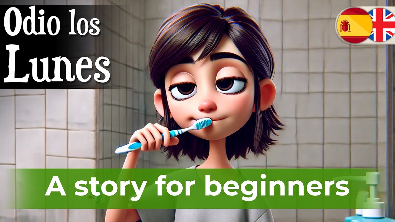 BEGIN LEARNING Spanish with a Simple Story (I Hate Monday)