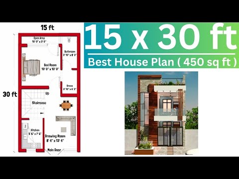 15x30 House Plan 15 x 30 Ghar Ka Naksha Small House Plans Design 450 sq ft house Plans