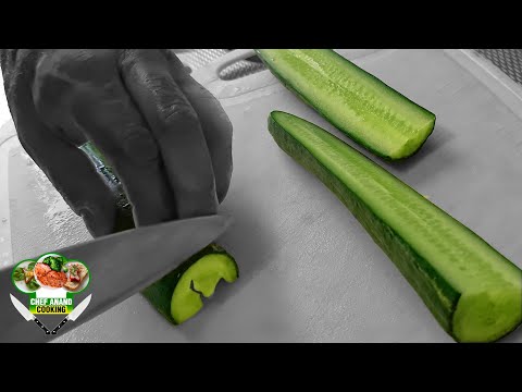 , title : 'KOMKOMMER SNIJTECHNIEK | CUCUMBER CUTTING TECHNIQUE | Chef Anand Cooking'