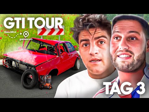 Nici schrottet die Karre! 😤🤯 Die große Golf GTI Gamescom-Tour  Tag 3 🎮🚗