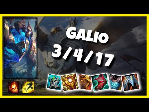 Galio Support 11.3 Challenger Gameplay Replay - S11 (3/4/17) - NA