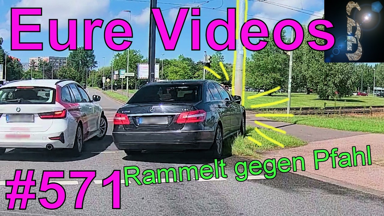 Eure Videos #571 - Dashcam - Gegen die Laterne - 23.000€ Schaden - Überholen über die Auffahrt