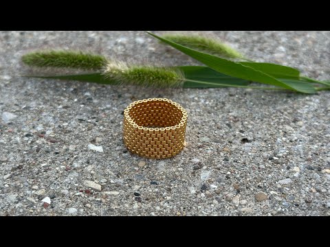 Miyuki Magic: Handcrafting a Stunning Beaded Japanese Ring #miyuki #miyukidelica #diy #hadmade #bead