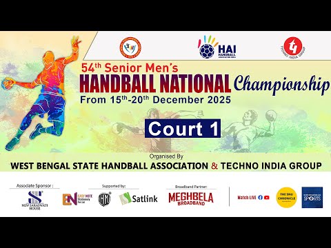LIVE || DAY 1 || COURT 1 ||  54th Senior Men’s Handball National Championship 🏆