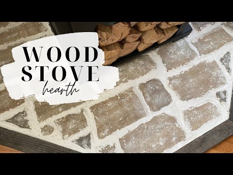 How To Build a Hearth Step by Step German Schmear + Aging Wood Beams | Wood Stove Install PT 1