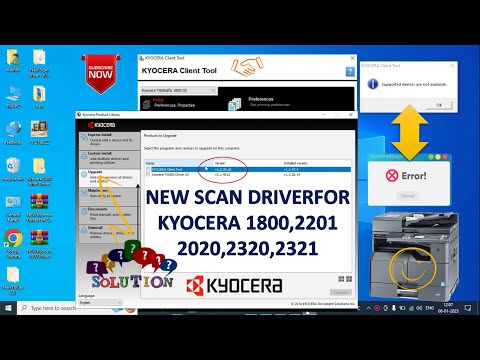 Supported Devices are not available. Kyocera New Scan Driver for 1800,2020 Upgrade ! Printer Install