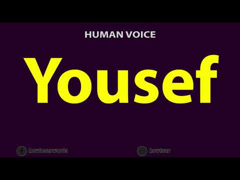 How to Pronounce Yousef