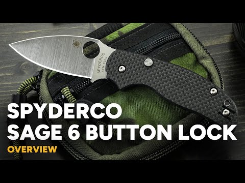 Spyderco Sage 6 - Button Compression Lock - S90V SPRINT RUN