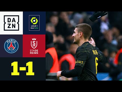 Übler Verratti-Tritt und Last-Minute-Schock! Paris patzt erneut: PSG - Reims 1:1 | Ligue 1 | DAZN