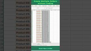 Automatically create 1000 Folders from list in Excel in 30 SECONDS #shorts #exceltips #exceltricks