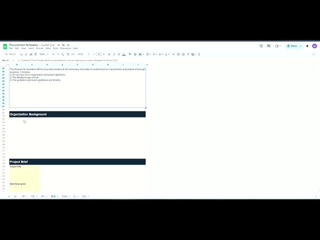 Procurement Templates