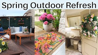 SPRING OUTDOOR DECORATE WITH ME | Spring Outdoor Refresh 2023 🌸