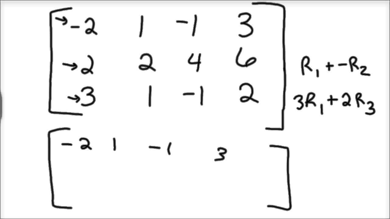 Elementary Row Operations Row Echelon Form