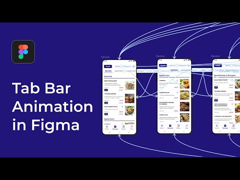 Food Delivery App (menu) Tab Bar Animation | Figma Tutorial