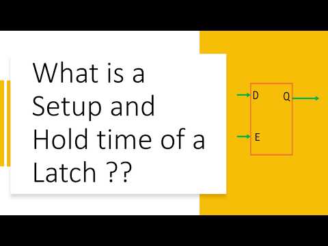 Setup and Hold Time of a Latch