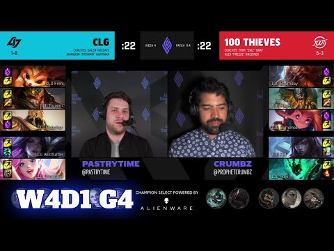 CLG vs 100 Thieves | Week 4 Day 1 S11 LCS Spring 2021 | CLG vs 100 W4D1