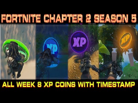 🔸🔶 Fortnite Week 8 EXACT LOCATION TO ALL 10 XP COINS OVER 75,000 XP WITH TIMESTAMPS 🔶🔸