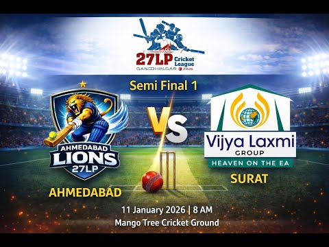 Semi Final-1 II DAY- 2 FRIENDS OF 27 LP CRICKET LEAGUE GANDHINAGAR 2026