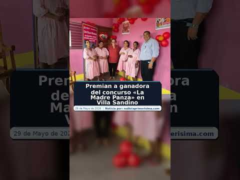 Premian a ganadora del concurso «La Madre Panza» en Villa Sandino